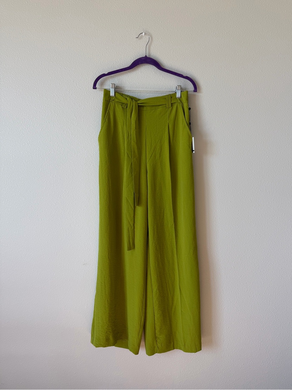 NWT Jules & Leopold Pull On Wide Leg Pants Tie Waist Olive Green Size S
